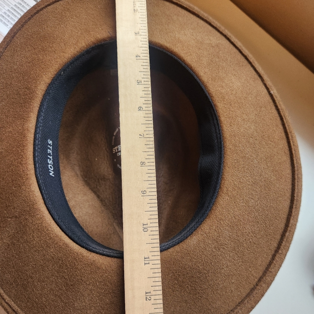 STETSON Men’s Snowden Hat Large Brown 100% Wool Crushable Western Fedora Outdoor - Picture 14 of 14